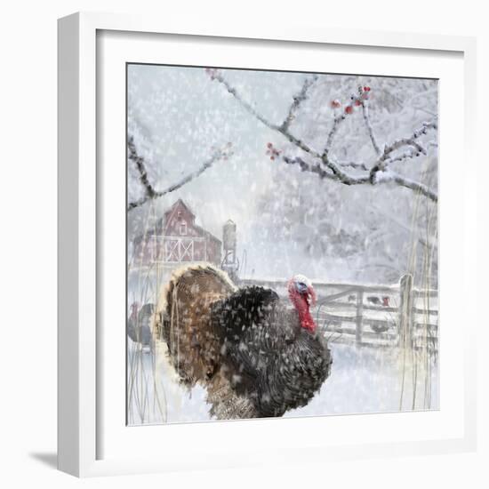 Christmas turkey-Clare Davis London-Framed Giclee Print