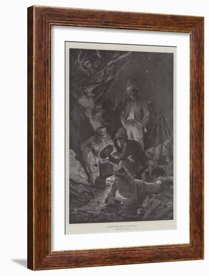 Christmas under Arms, Still in the Field-Richard Caton Woodville II-Framed Giclee Print