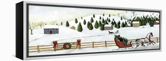 Christmas Valley Sleigh-David Carter Brown-Framed Stretched Canvas