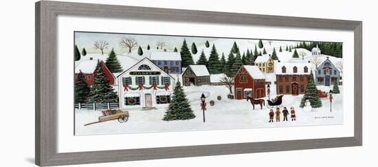 Christmas Valley Village-David Carter Brown-Framed Art Print