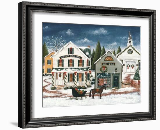 Christmas Village I Dark Crop-David Carter Brown-Framed Art Print