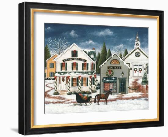 Christmas Village I Dark Crop-David Carter Brown-Framed Art Print