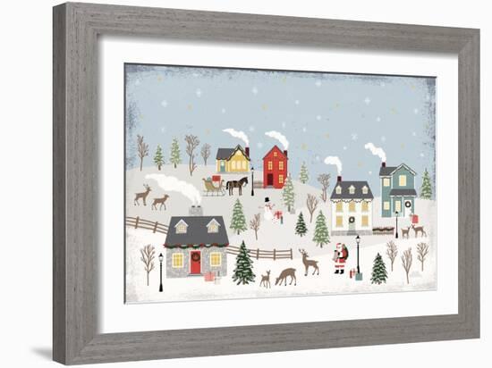 Christmas Village II Day-Laura Marshall-Framed Art Print