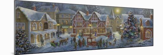 Christmas Village Panoramic-Nicky Boehme-Mounted Giclee Print