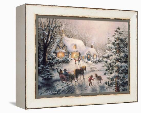 Christmas Visit-Nicky Boehme-Framed Premier Image Canvas