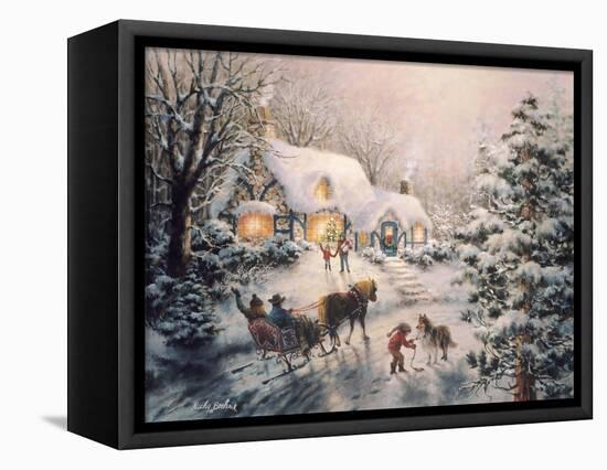 Christmas Visit-Nicky Boehme-Framed Premier Image Canvas