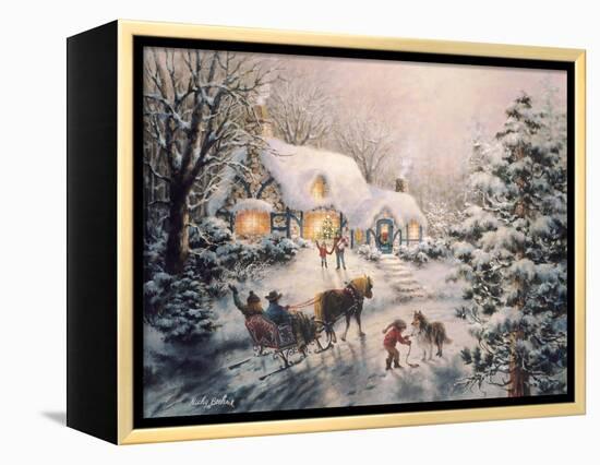 Christmas Visit-Nicky Boehme-Framed Premier Image Canvas