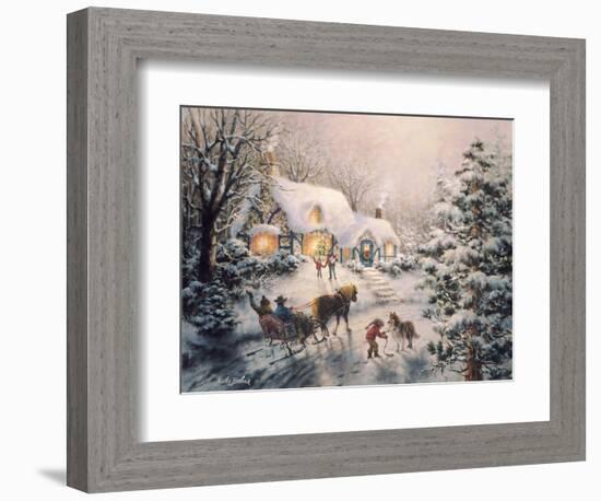 Christmas Visit-Nicky Boehme-Framed Giclee Print