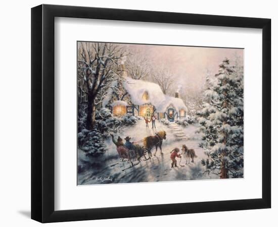 Christmas Visit-Nicky Boehme-Framed Giclee Print