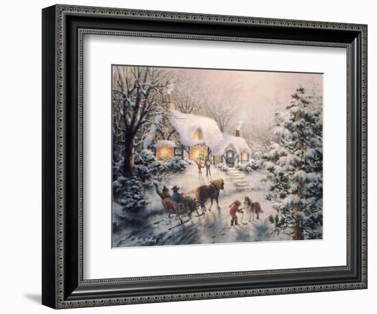 Christmas Visit-Nicky Boehme-Framed Giclee Print