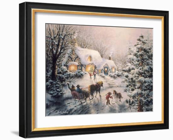 Christmas Visit-Nicky Boehme-Framed Giclee Print