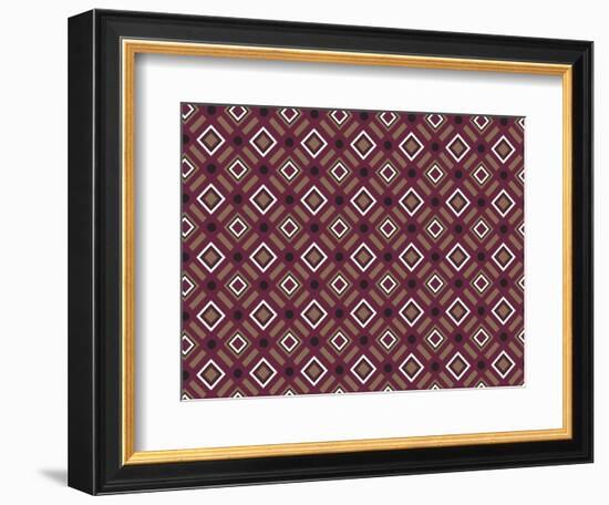 Christmas Wrap 1 Burg Diamonds-Joanne Paynter Design-Framed Premium Giclee Print