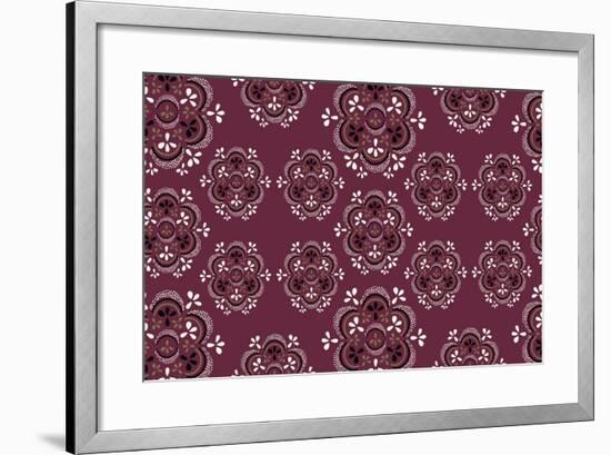 Christmas Wrap Burst Burg-Joanne Paynter Design-Framed Giclee Print