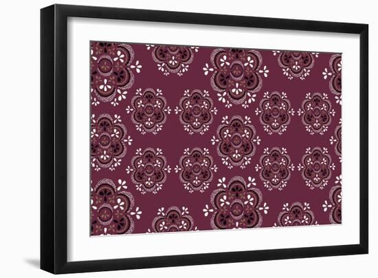 Christmas Wrap Burst Burg-Joanne Paynter Design-Framed Giclee Print