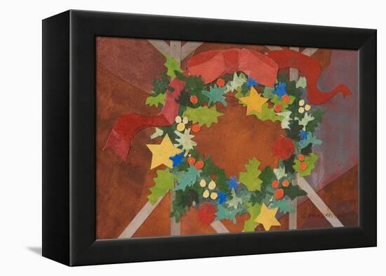 Christmas Wreath II-Christine McKechnie-Framed Premier Image Canvas