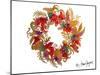 Christmas Wreath with Berries-Janice Gaynor-Mounted Art Print