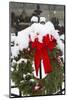 Christmas wreaths and a rare holiday snow, Huntsville, Alabama-William Sutton-Mounted Photographic Print