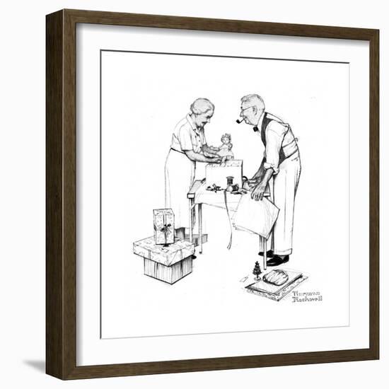 Christmas-Norman Rockwell-Framed Premium Giclee Print