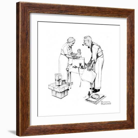 Christmas-Norman Rockwell-Framed Premium Giclee Print