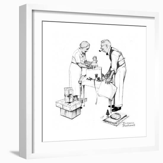 Christmas-Norman Rockwell-Framed Premium Giclee Print