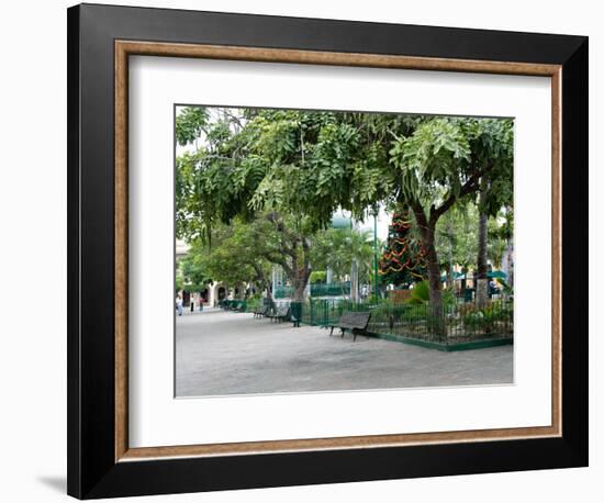 Christmastime at The Plazuela Machado in the Historic Center, Mazatlan, Mexico-Charles Sleicher-Framed Photographic Print