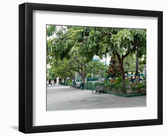 Christmastime at The Plazuela Machado in the Historic Center, Mazatlan, Mexico-Charles Sleicher-Framed Photographic Print