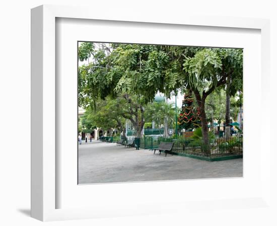 Christmastime at The Plazuela Machado in the Historic Center, Mazatlan, Mexico-Charles Sleicher-Framed Photographic Print