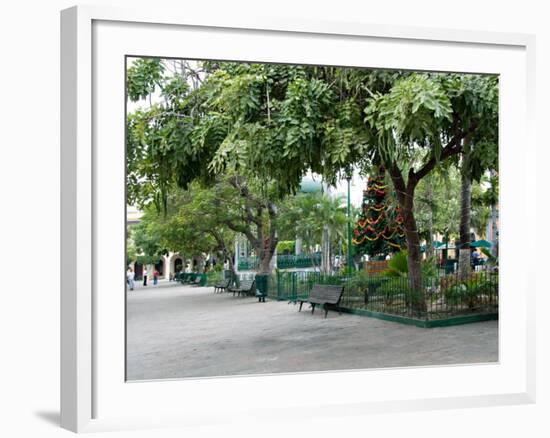 Christmastime at The Plazuela Machado in the Historic Center, Mazatlan, Mexico-Charles Sleicher-Framed Photographic Print