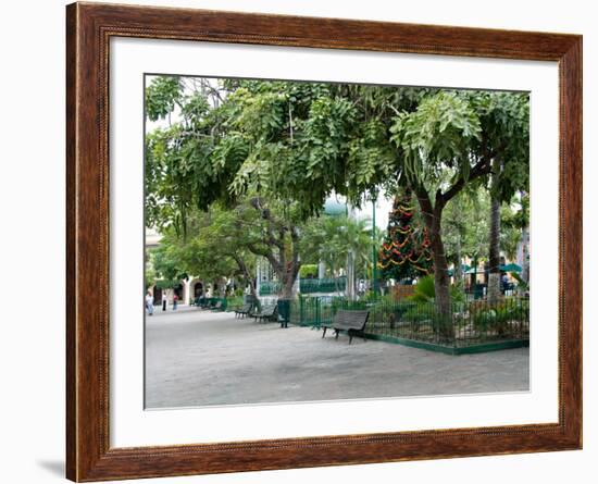 Christmastime at The Plazuela Machado in the Historic Center, Mazatlan, Mexico-Charles Sleicher-Framed Photographic Print