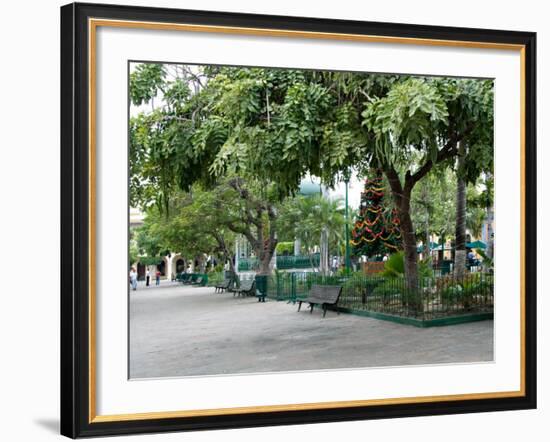 Christmastime at The Plazuela Machado in the Historic Center, Mazatlan, Mexico-Charles Sleicher-Framed Photographic Print