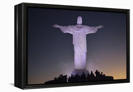 Christo Statue on Corcovado, Rio De Janeiro, Brazil, South America-Christian Heeb-Framed Premier Image Canvas