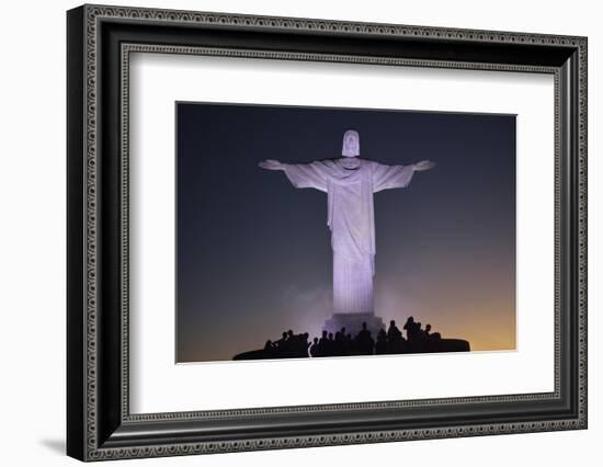Christo Statue on Corcovado, Rio De Janeiro, Brazil, South America-Christian Heeb-Framed Photographic Print