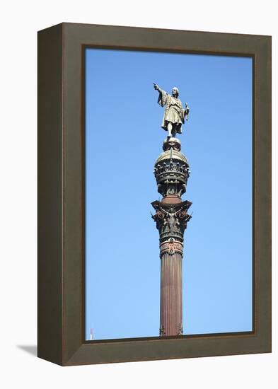 Christopher Colombus Monument, Barcelona, Spain-Mark Mawson-Framed Premier Image Canvas