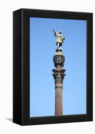 Christopher Colombus Monument, Barcelona, Spain-Mark Mawson-Framed Premier Image Canvas