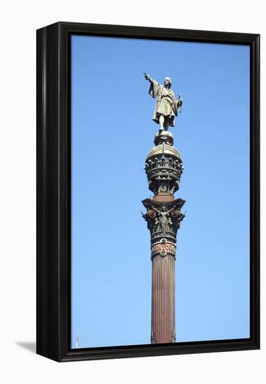 Christopher Colombus Monument, Barcelona, Spain-Mark Mawson-Framed Premier Image Canvas