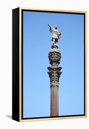 Christopher Colombus Monument, Barcelona, Spain-Mark Mawson-Framed Premier Image Canvas