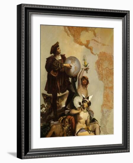 Christopher Columbus, 1451-1506 Italian Explorer, and the Discovery of America-Cesare Dell'acqua-Framed Giclee Print