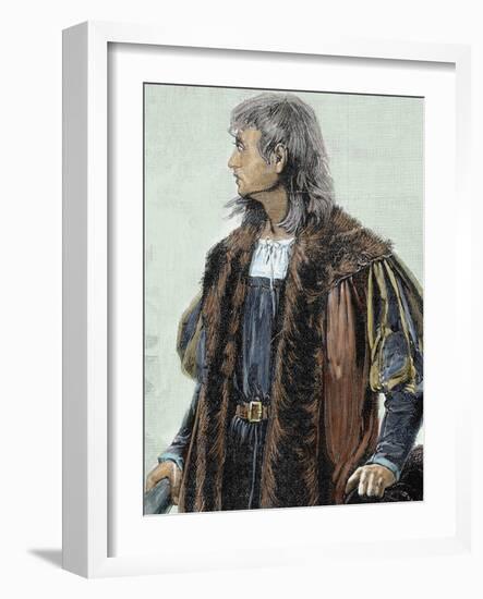 Christopher Columbus (1451-1506). Navigator, Colonizer, and Explorer-Prisma Archivo-Framed Photographic Print