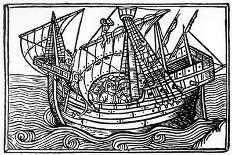 A Fish Called 'Manati' from 'La Historia General De Las Indias' 1547-Christopher Columbus-Framed Giclee Print