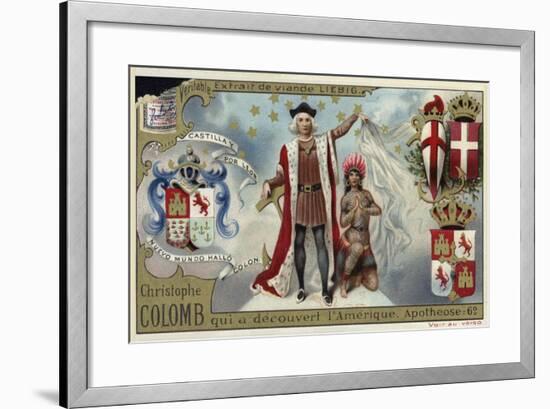 Christopher Columbus, Discoverer of America-null-Framed Giclee Print