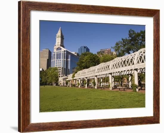 Christopher Columbus Park by the Waterfront, Boston, Massachusetts, New England, USA-Amanda Hall-Framed Photographic Print