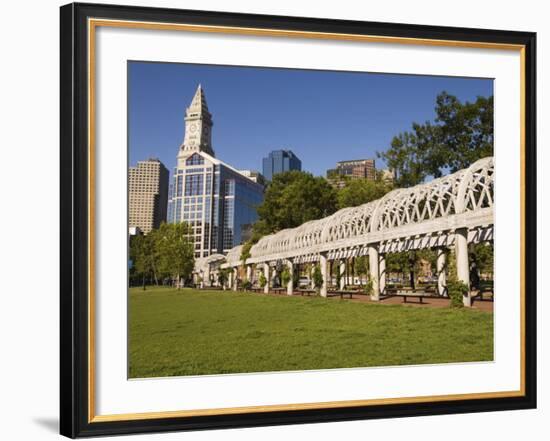 Christopher Columbus Park by the Waterfront, Boston, Massachusetts, New England, USA-Amanda Hall-Framed Photographic Print