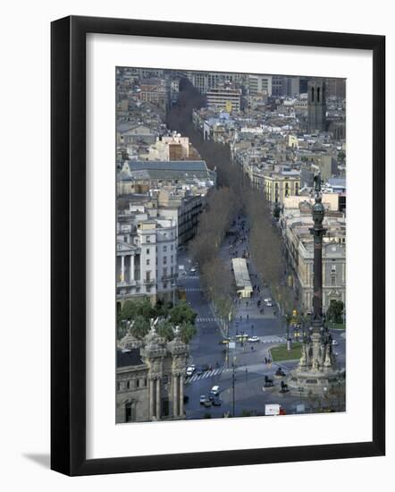 Christopher Columbus Statue on La Rambla, Barcelona, Spain-Michele Molinari-Framed Photographic Print