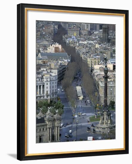 Christopher Columbus Statue on La Rambla, Barcelona, Spain-Michele Molinari-Framed Photographic Print