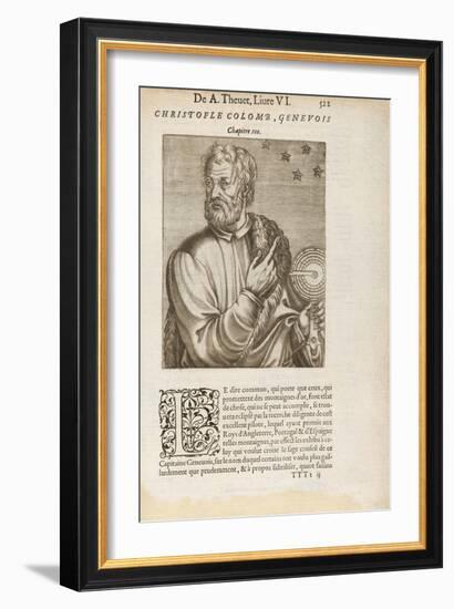 Christopher Columbus Using Star Navigation, 1584-null-Framed Giclee Print