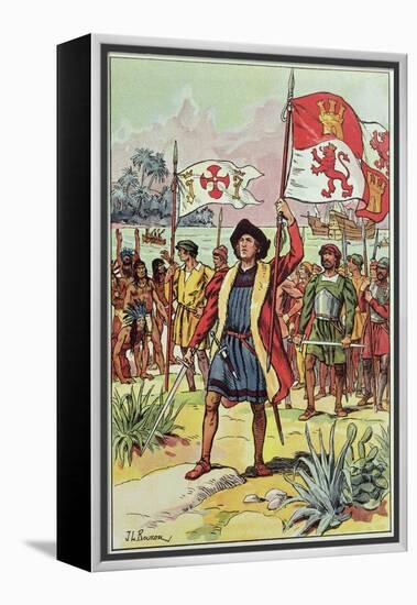 Christopher Columbus-J. L. Beuzon-Framed Premier Image Canvas