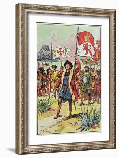 Christopher Columbus-J. L. Beuzon-Framed Giclee Print