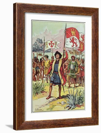 Christopher Columbus-J. L. Beuzon-Framed Giclee Print