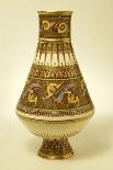 A Minton Porcelain Baluster Vase Painted in Green, Yellow, Blue, Terracotta and Black Enamels-Christopher Dresser-Giclee Print