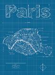 Paris Artistic Blueprint Map-Christopher Estes-Art Print